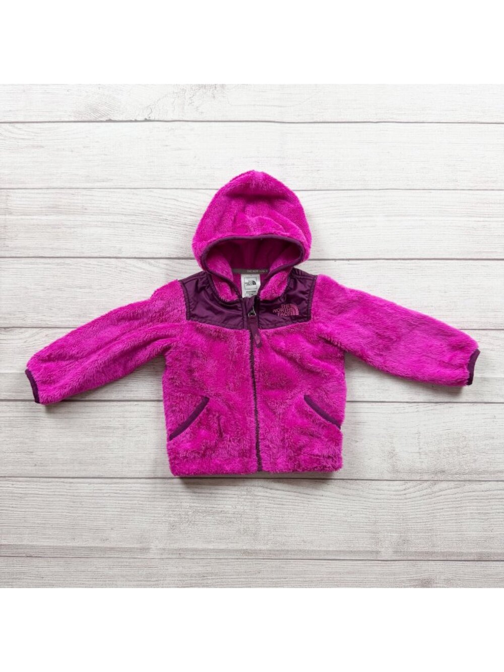 The North Face Infant Full Zip Hooded Fleece Jacket Warm Coat 6-12 Months
